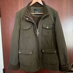 Talbots Quilted Jacket - Loden Green - XL EUC